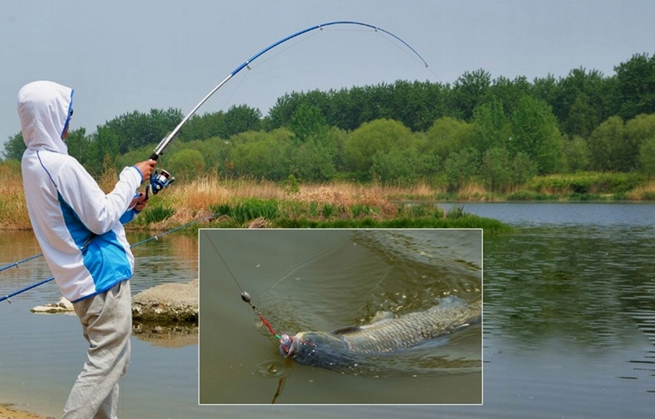 WĘDKA TELESKOPOWA SAMOZACINAJĄCA AUTOMATYCZNA+ PODPÓRKA c.w 30-120g dł 2,4m