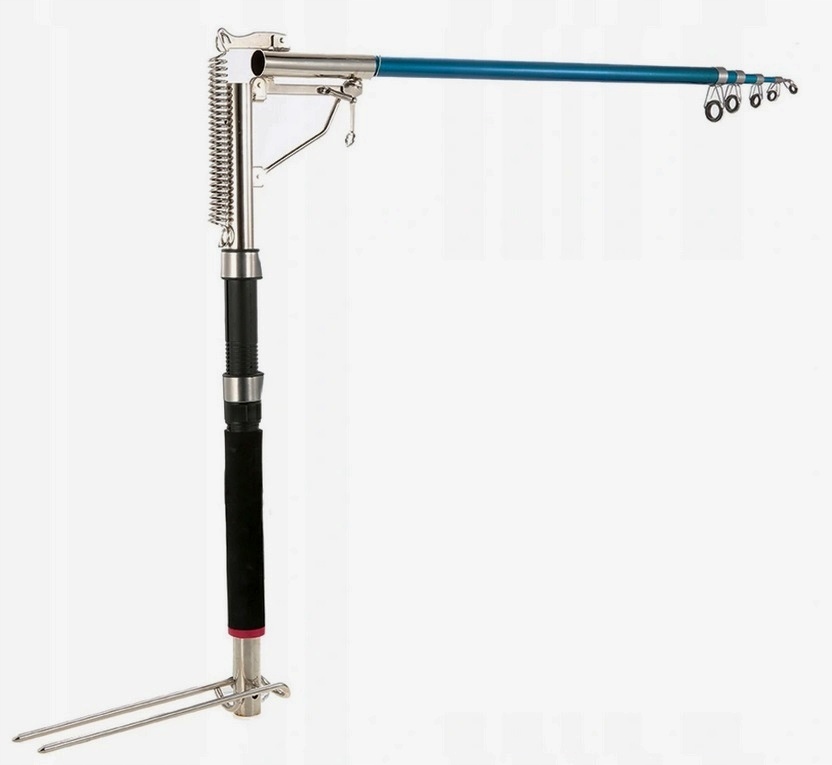 WĘDKA TELESKOPOWA SAMOZACINAJĄCA AUTOMATYCZNA+ PODPÓRKA c.w 30-120g dł 2,4m