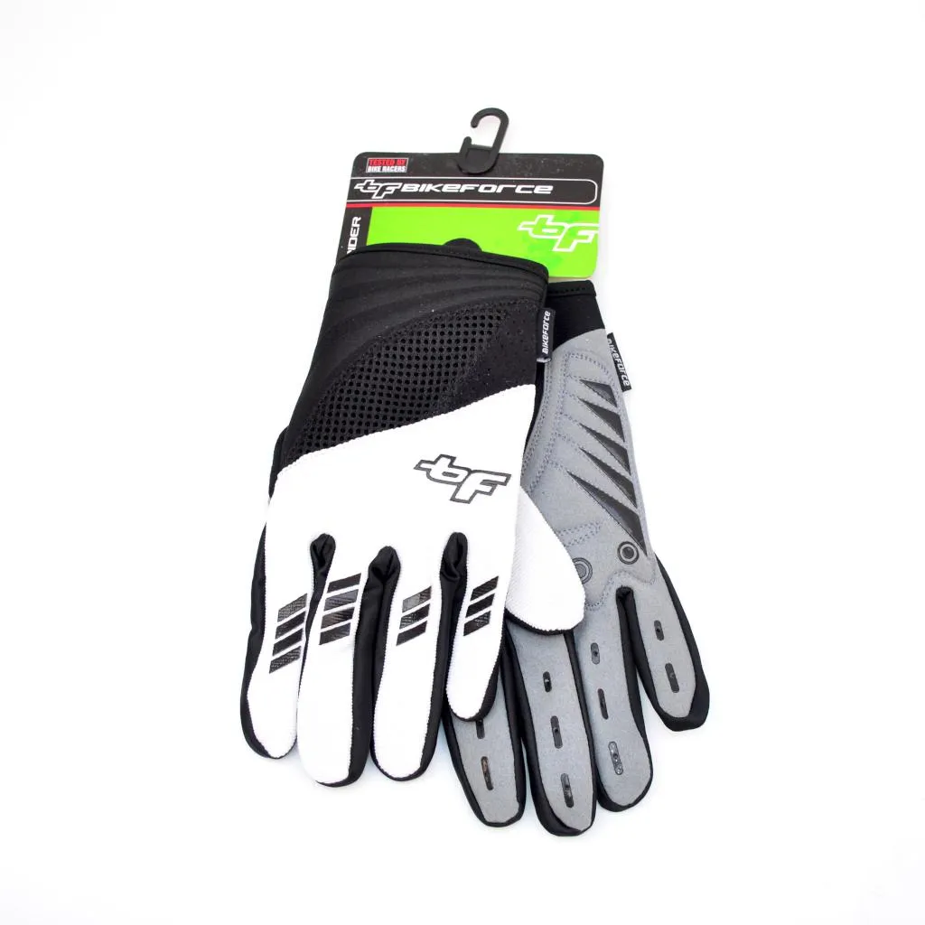 Echipamente - Manusi BIKEFORCE Rider alb XL