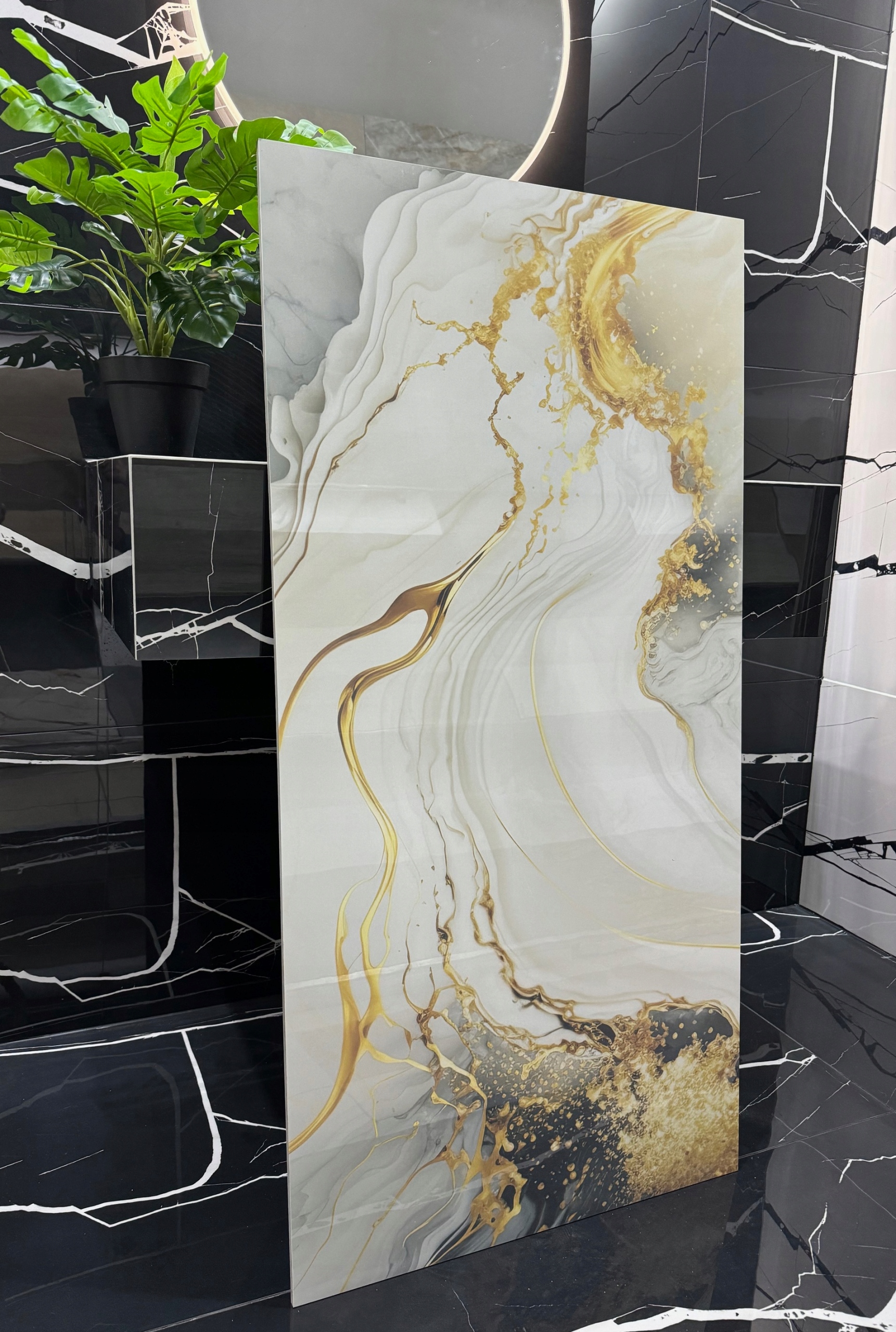 Gres polerowany 120x60 ZŁOTE REFLEKSY marmur WYSOKI POŁYSK - HIT!!!