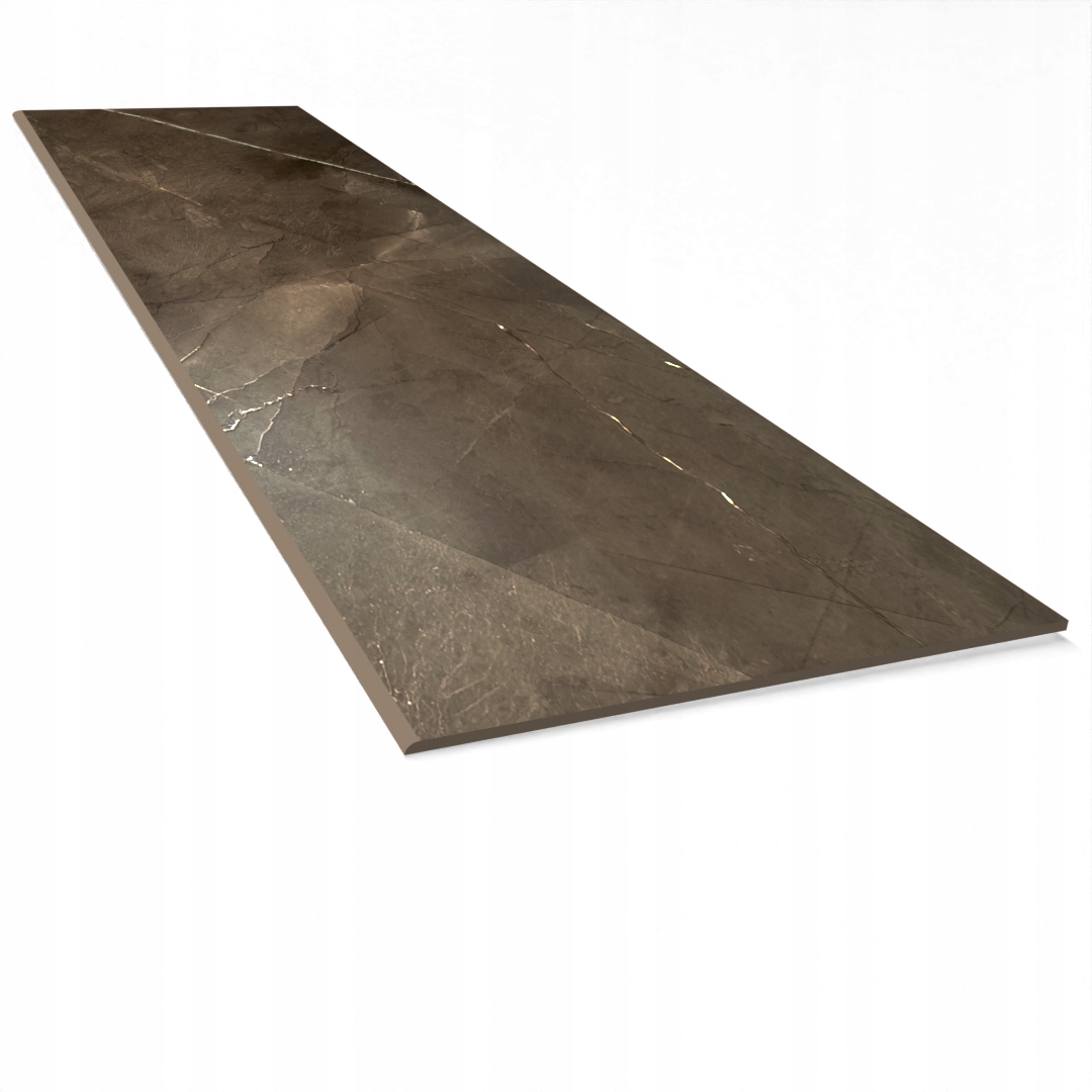 Stopnica gres brązowy marmur Carving, bez nacięć antypoślizgowych 120x30