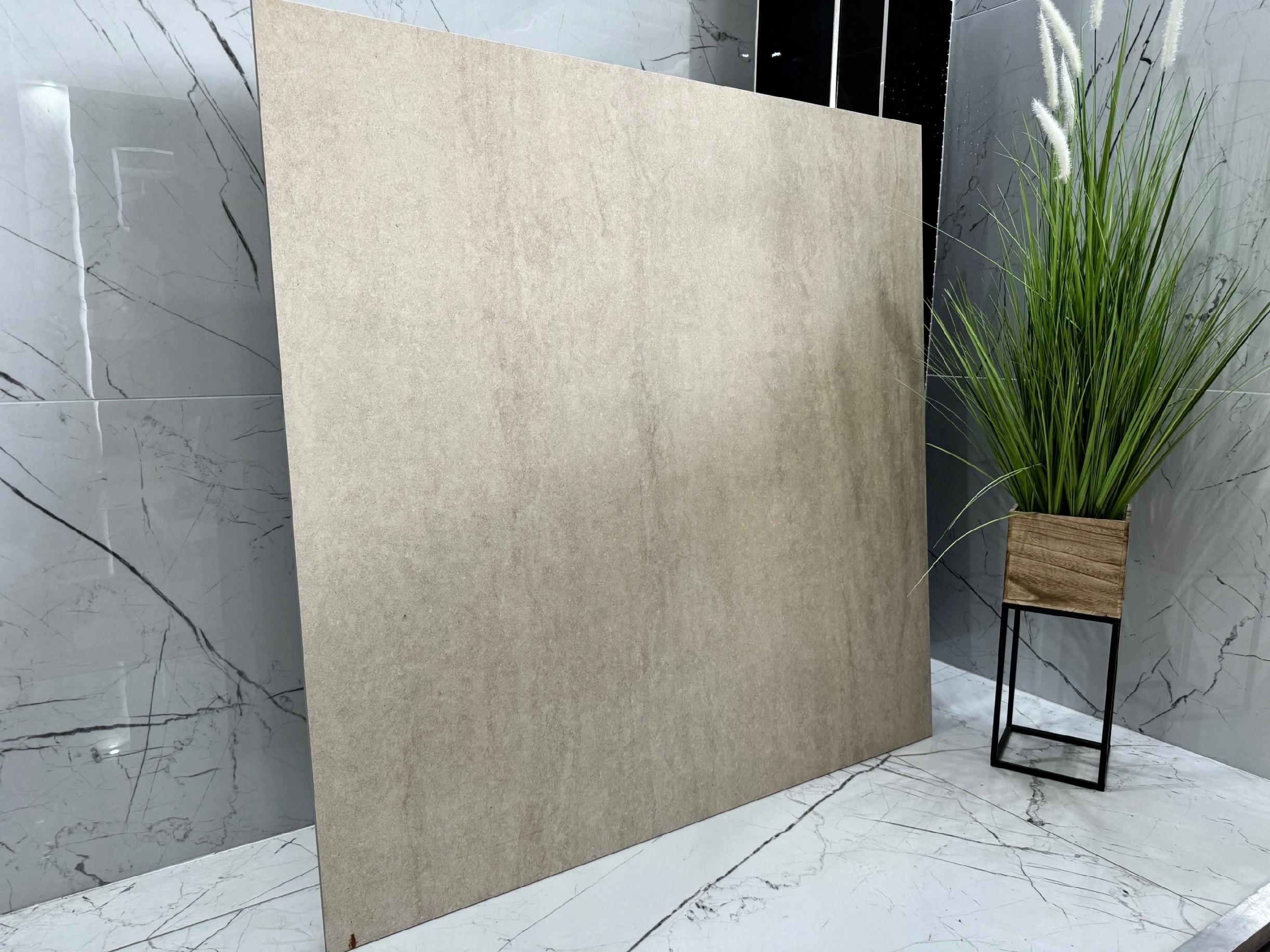 Płytka gresowa BEŻ 120x120 mat ciepły beton piaskowy gres wielkoformatowy