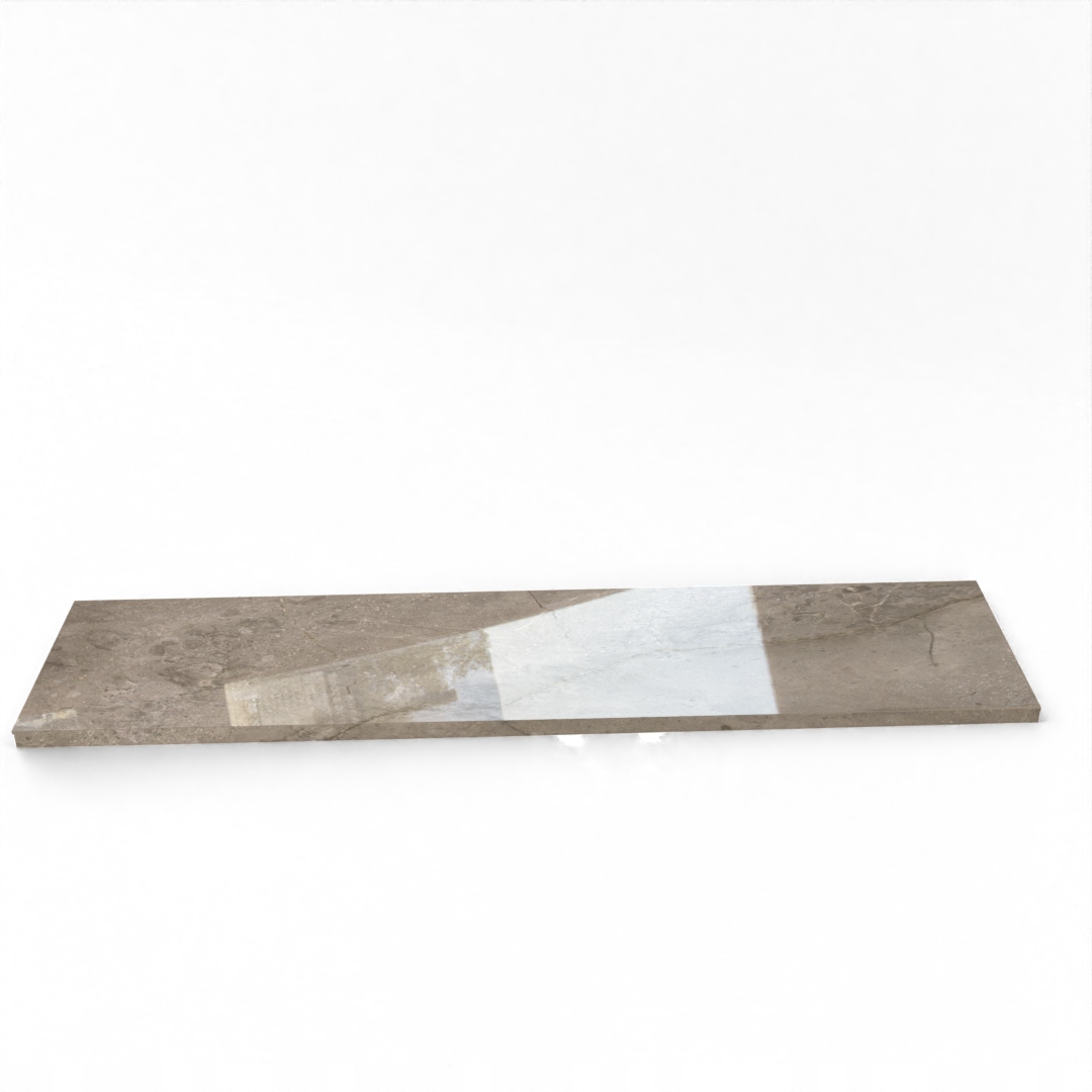 Płytki na schody polerowane, szary marmur, bez nacięć, minimalizm 140x30