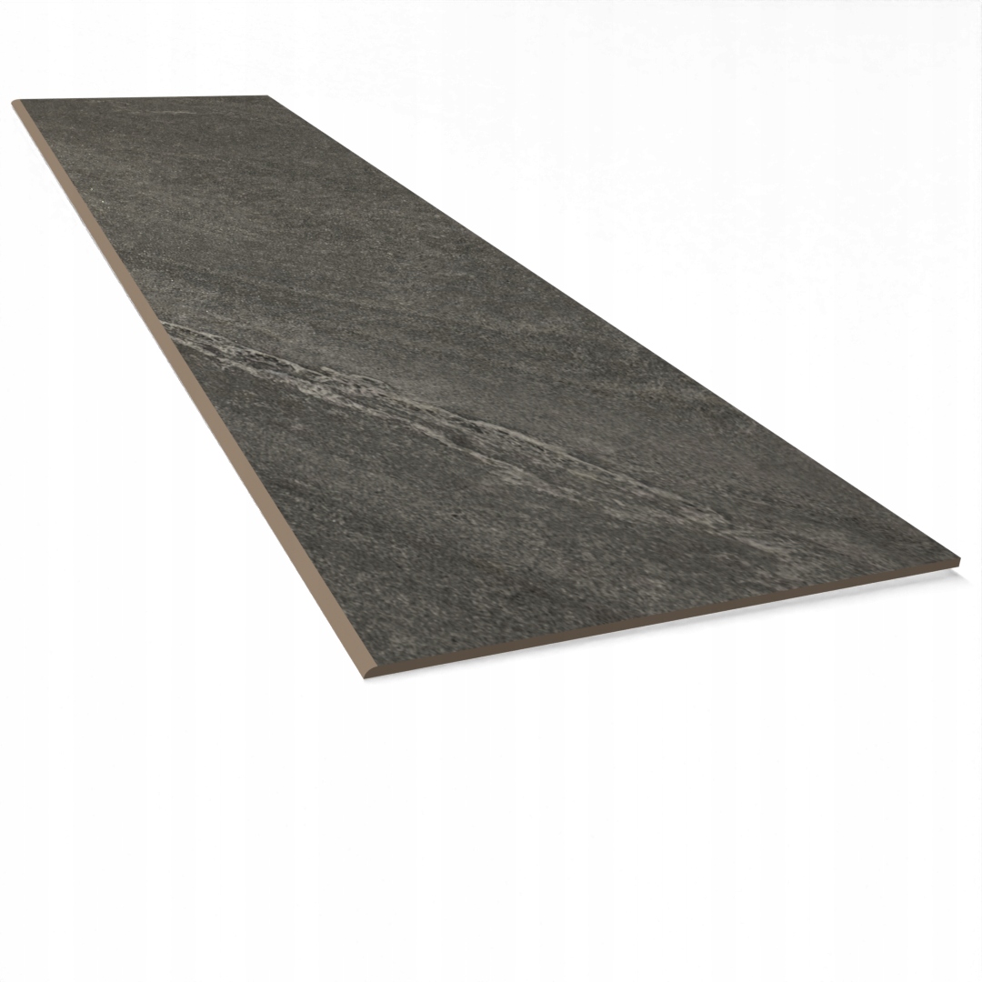 Stopnica schodowa gres grafit antracyt - bez ryfli antypoślizgowych 140x30