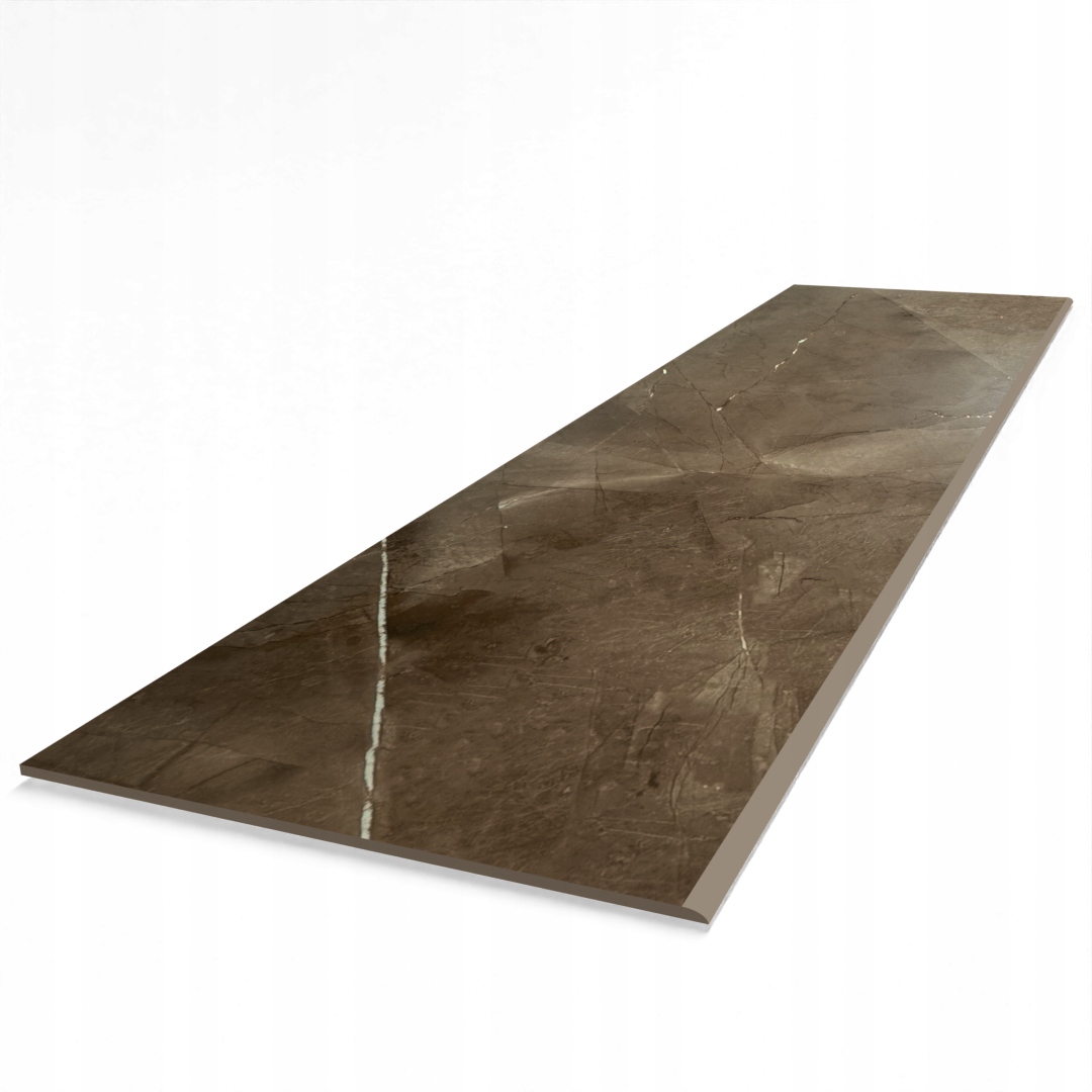 Stopnica gres brązowy marmur Carving, bez nacięć antypoślizgowych 120x30