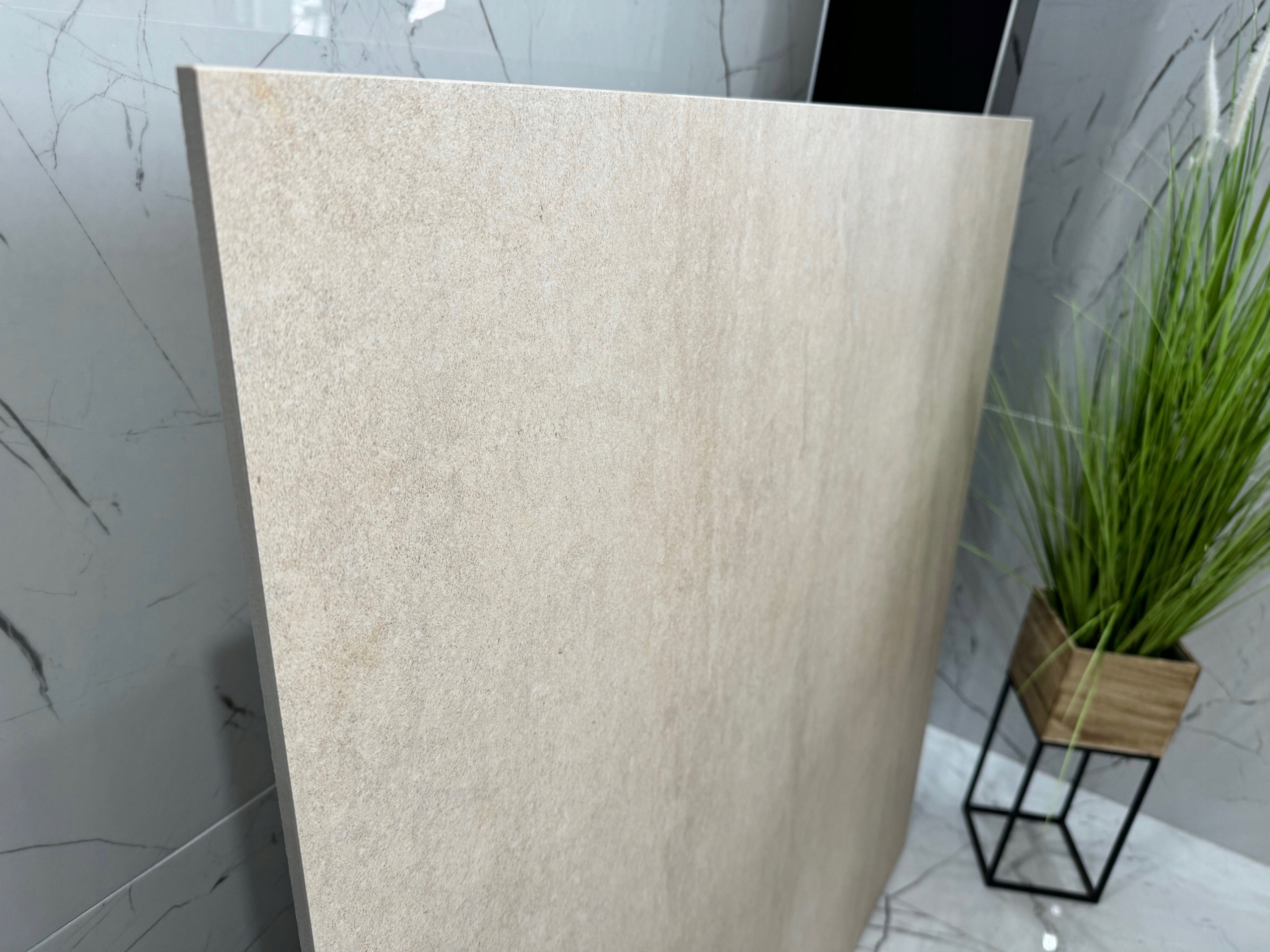 Płytka gresowa BEŻ 120x120 mat ciepły beton piaskowy gres wielkoformatowy