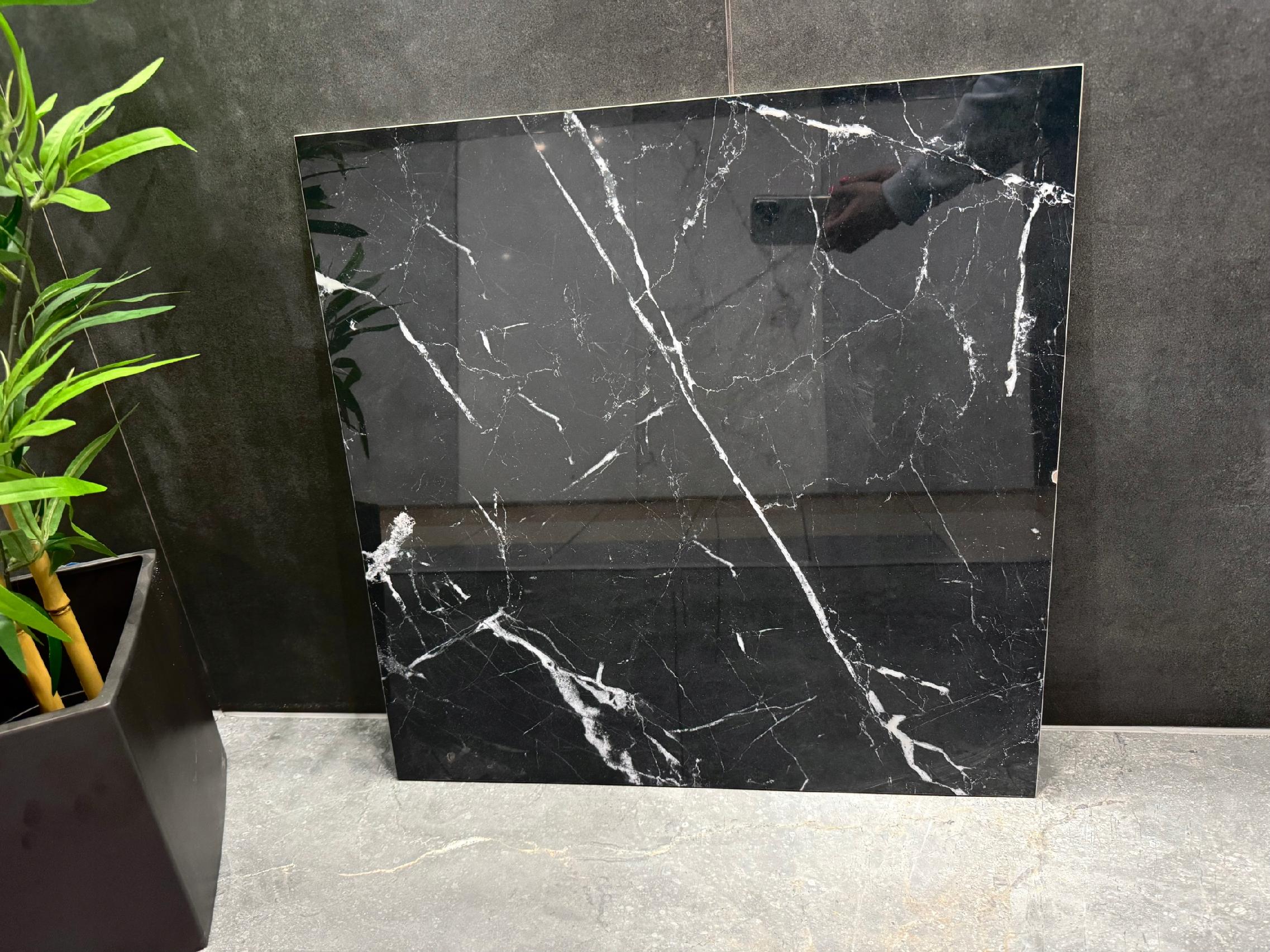 CZARNE płytki polerowane 60x60 SREBRNA ŻYŁKA Wysoki Połysk WYPRZEDAŻ!!!