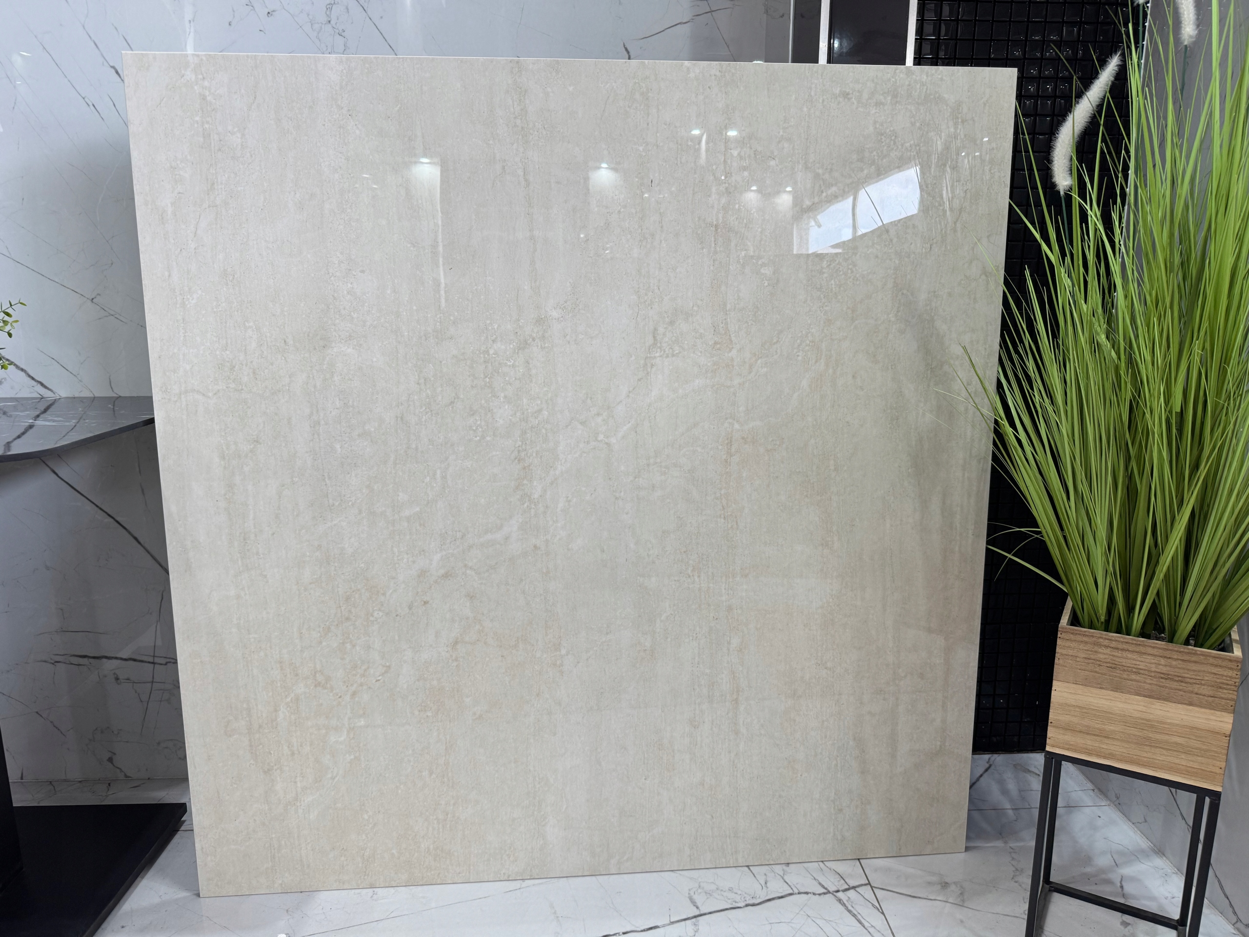 Płytka polerowana, gres beżowy 120x120 -luksusowy połysk! - 49,90 zł/m²