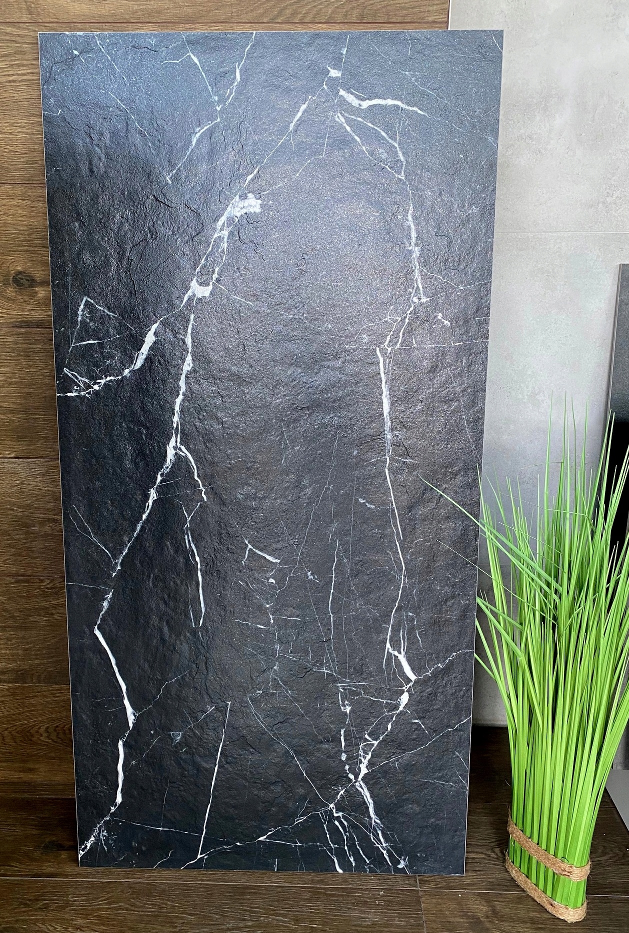 CZARNY GRES ze srebrną żyłą 120X60 Czarny Marmur MATOWY - SUPER CENA!!!