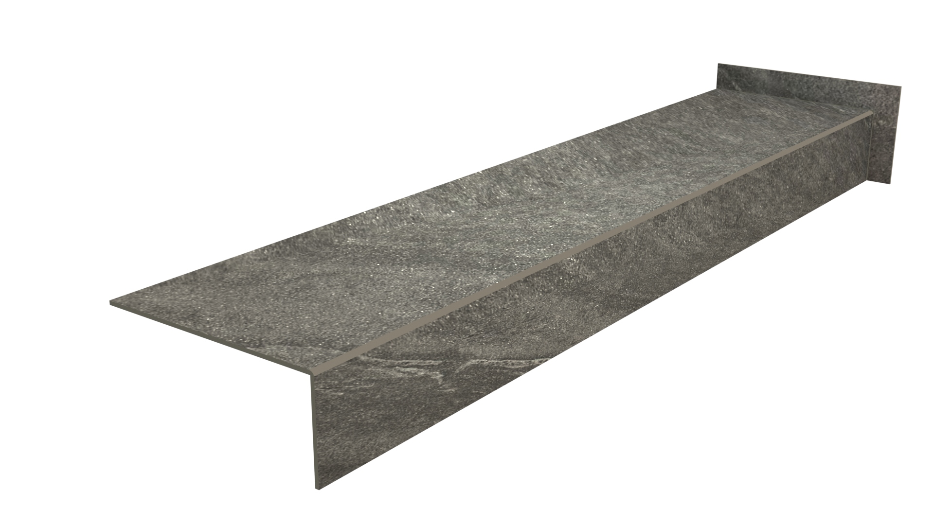 Stopnica schodowa gres grafit antracyt - bez ryfli antypoślizgowych 140x30