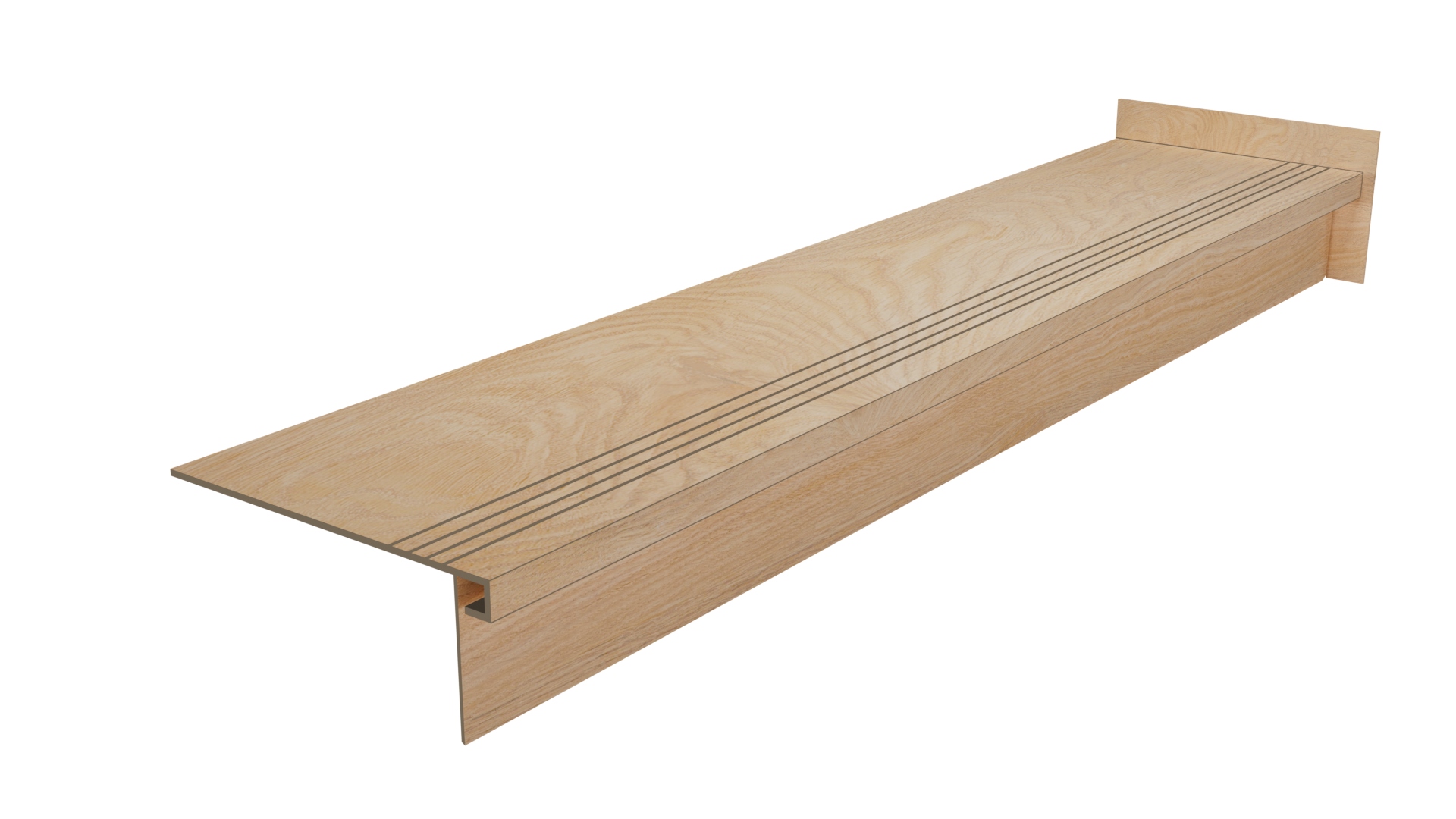 Gruba stopnica drewnopodobna 120x30x4, płytki na schody z kapinosem, RYFLE