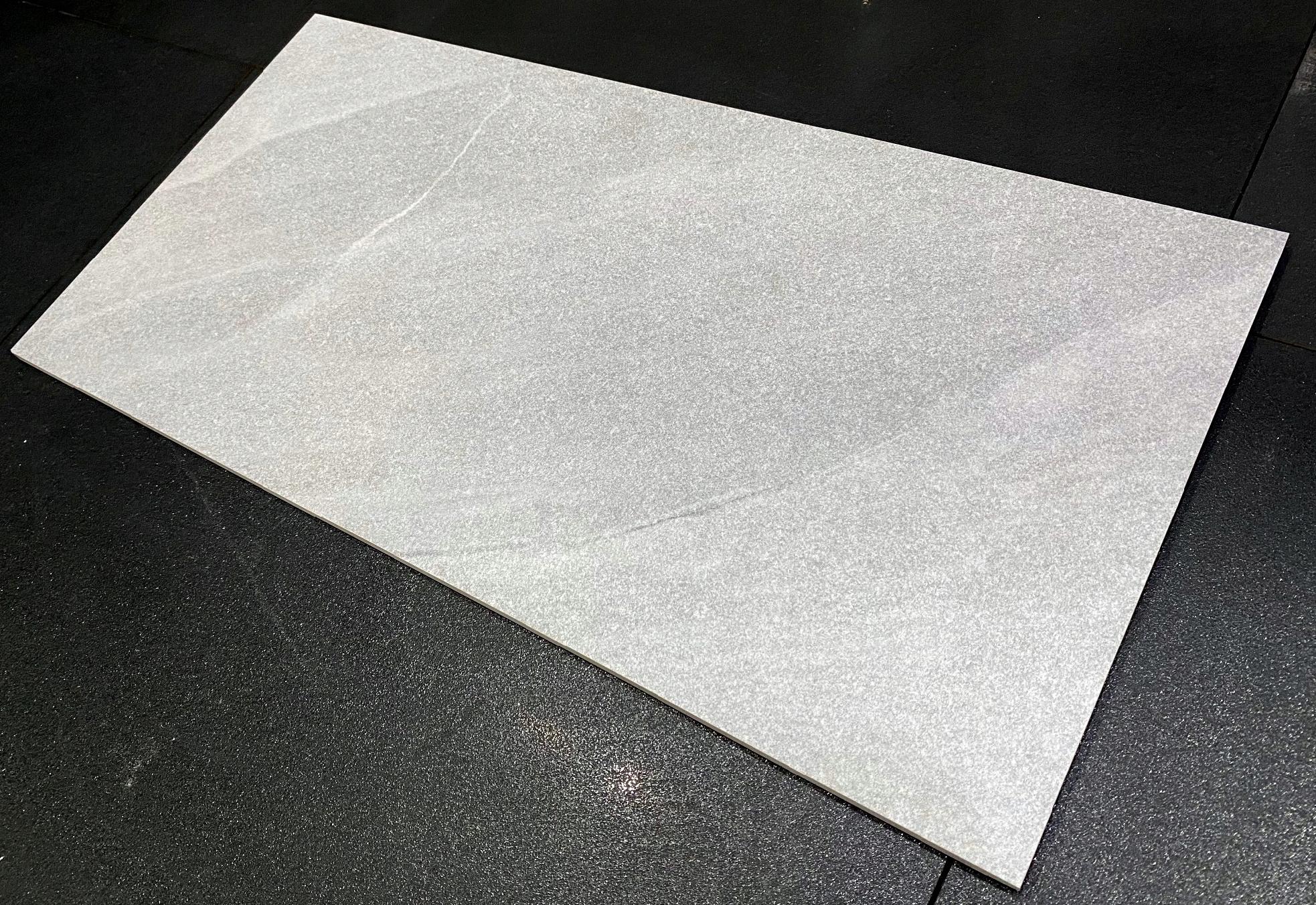 Twardy szary GRES z delikatną żyłą 120X60 PÓŁMATOWY - SUPER CENA