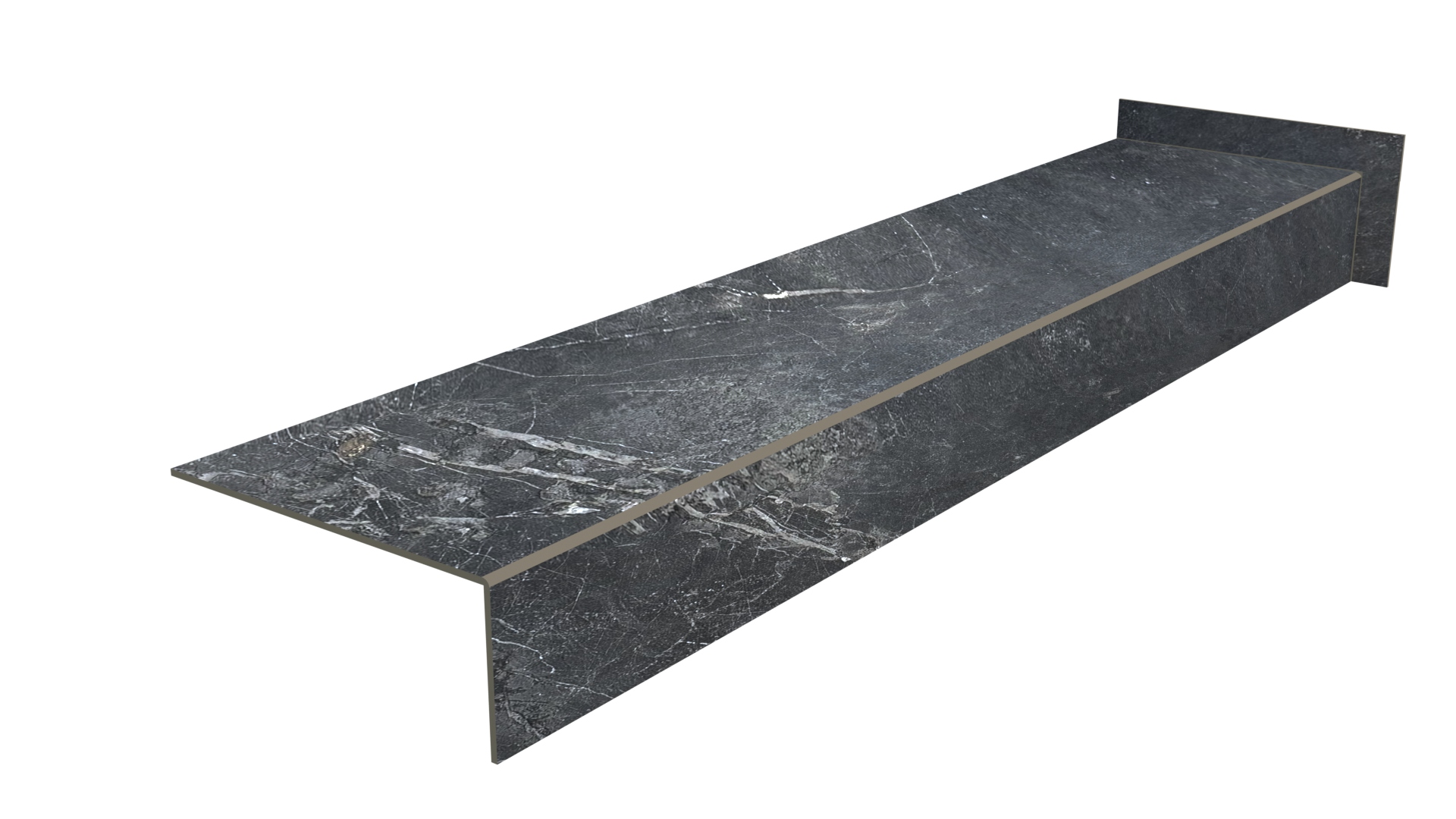 Stopnica schodowa gres grafit antracyt - bez nacięć antypoślizgowych 100x30