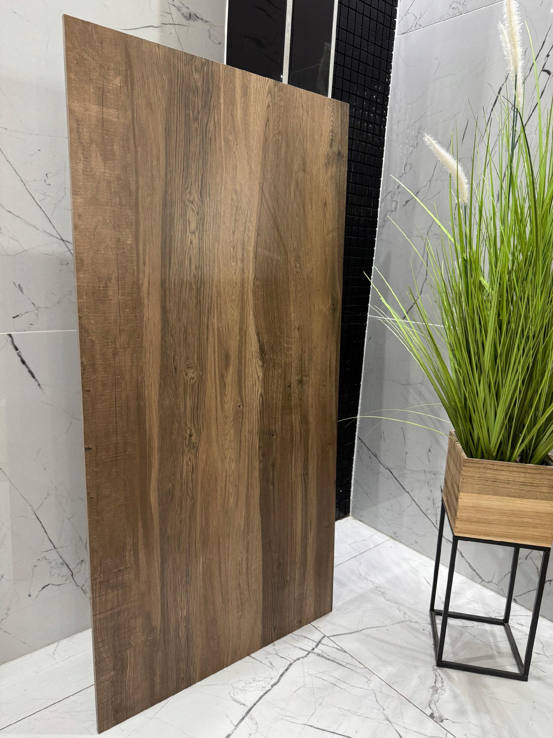 Płytka gresowa drewnopodobna 120x60 cm - ciemny dąb, format XL, gat. I