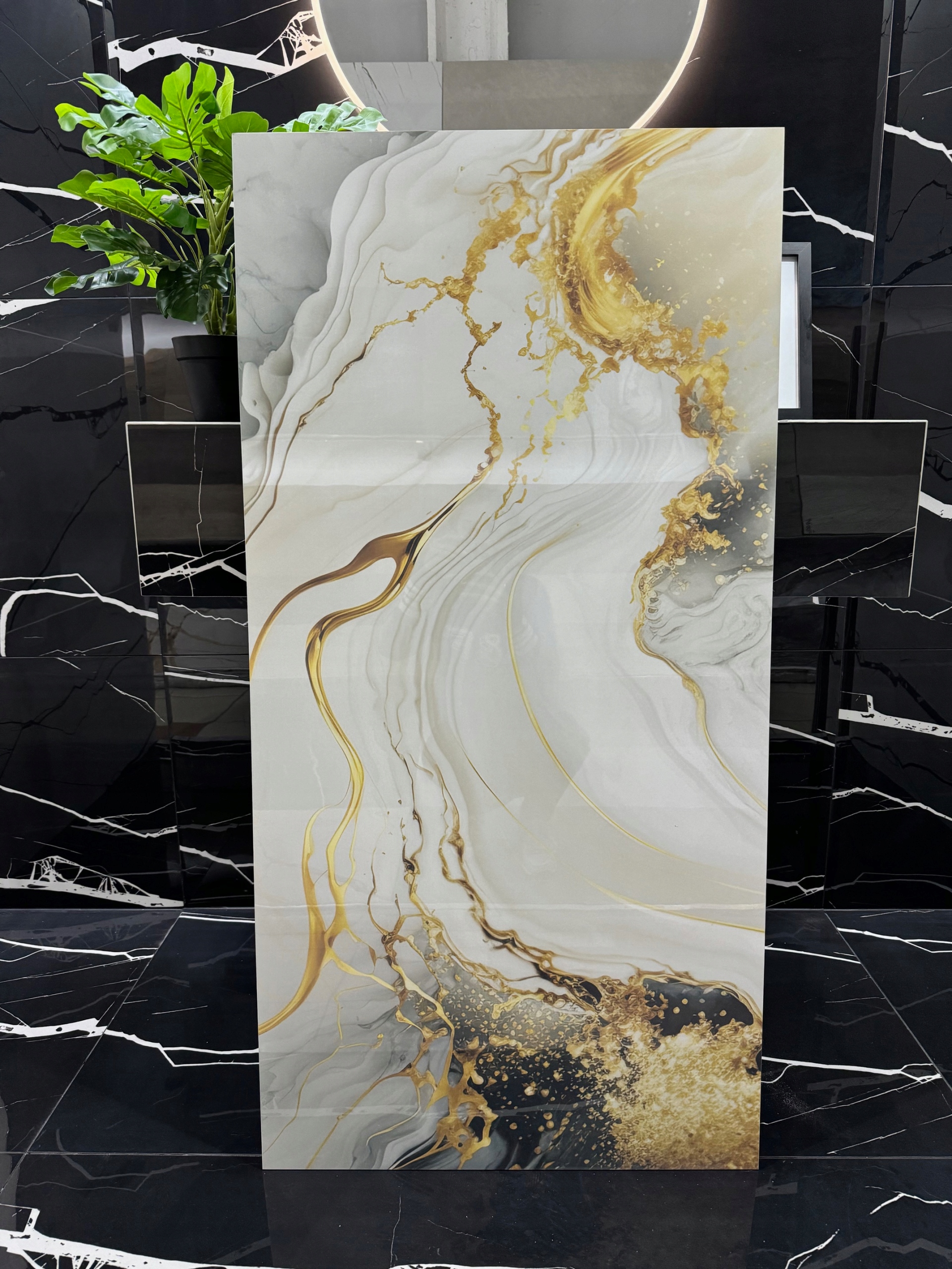 Gres polerowany 120x60 ZŁOTE REFLEKSY marmur WYSOKI POŁYSK - HIT!!!