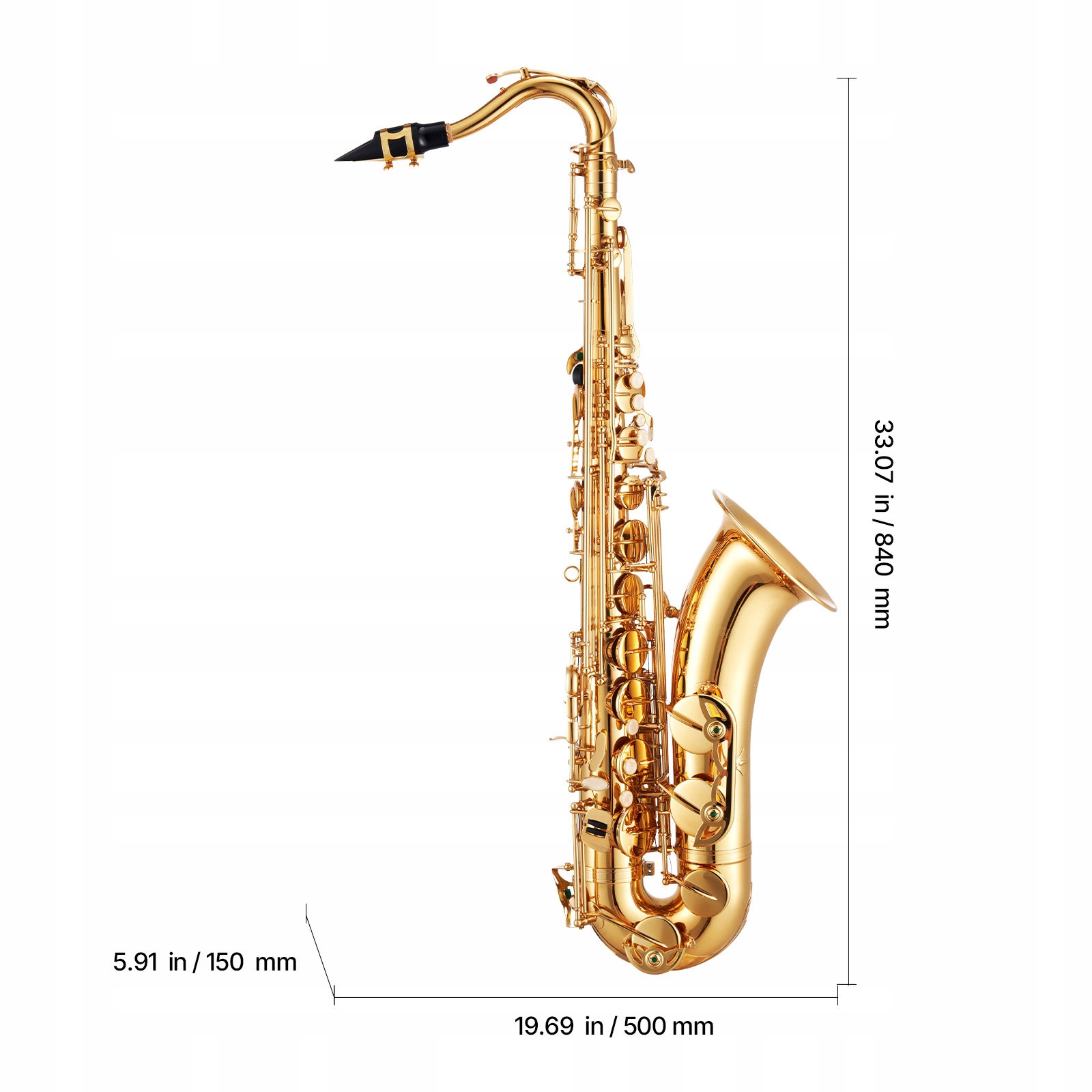 VEVOR saksofon tenorowy B♭, model JTAS-401