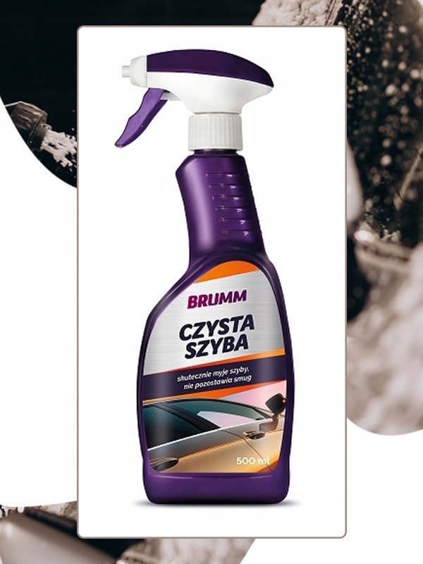 PŁYN DO MYCIA SZYB SAMOCHODOWYCH BRUMM BEZ SMUG I REFLEKSÓW ATOMIZER 500 ml