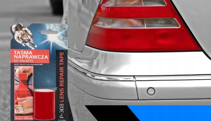 TAŚMA NAPRAWCZA DO LAMP REFLEKTORÓW CZERWONA 5x100cm PULSAR KP308