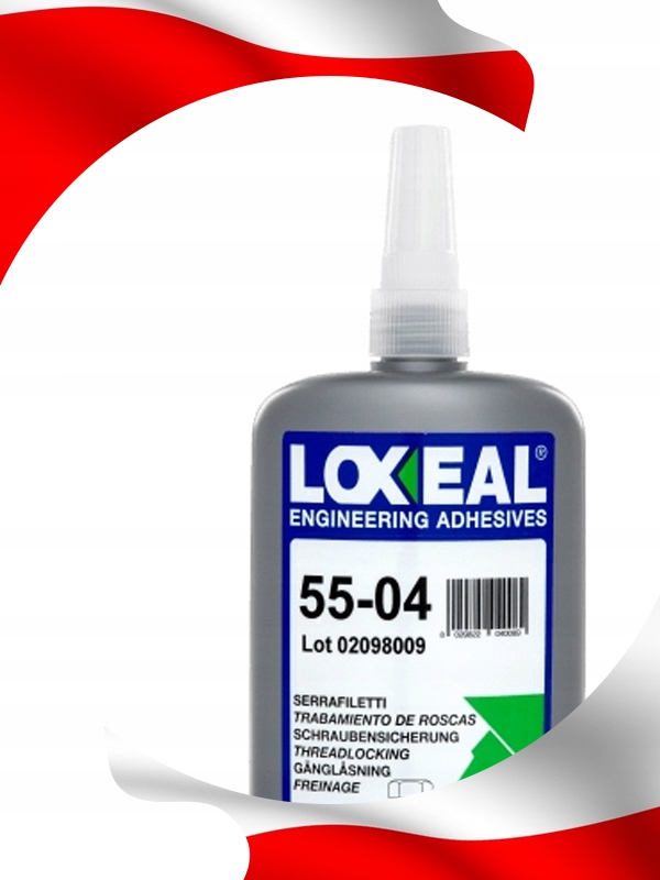 LOXEAL 55-04 KLEJ ZABEZPIECZANIE GWINTÓW ŚREDNIO DEMONTOWALNY 250 ml