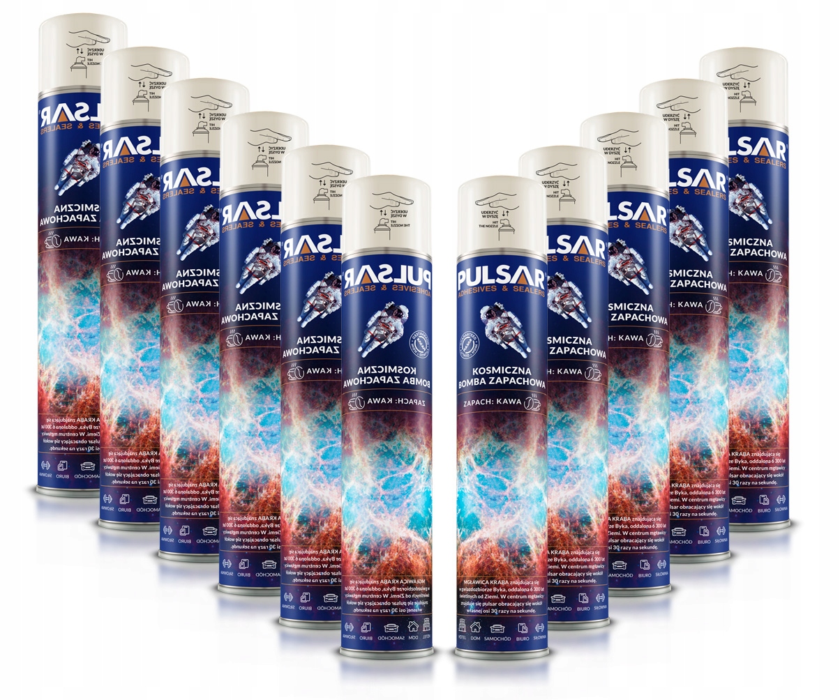 ODŚWIEŻACZ POWIETRZA SPRAY PULSAR ZAPACH KAWA 750 ml x11