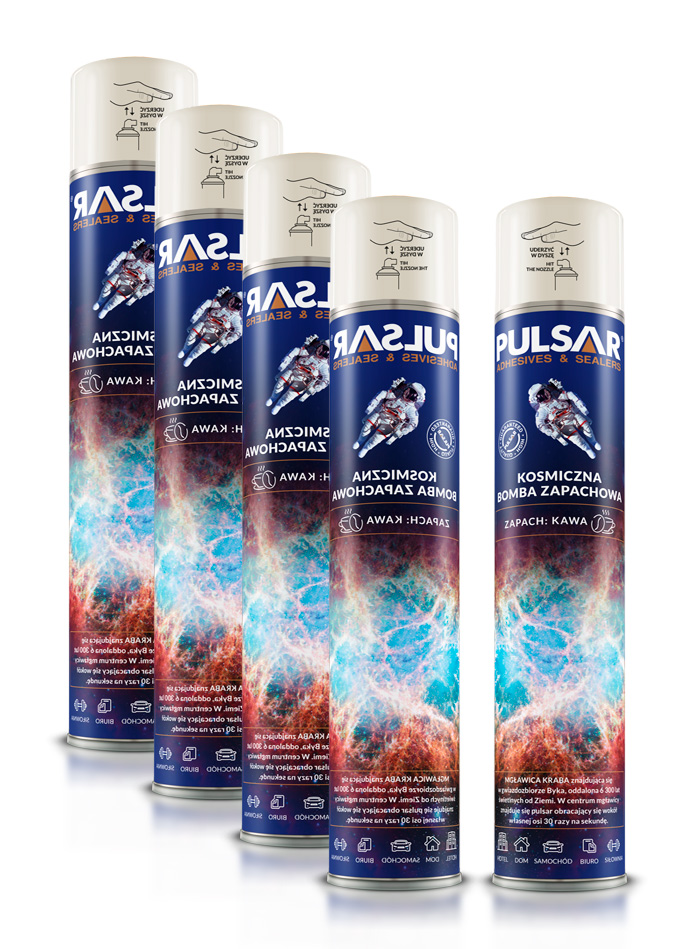 ODŚWIEŻACZ POWIETRZA SPRAY PULSAR ZAPACH KAWA 750 ml x5