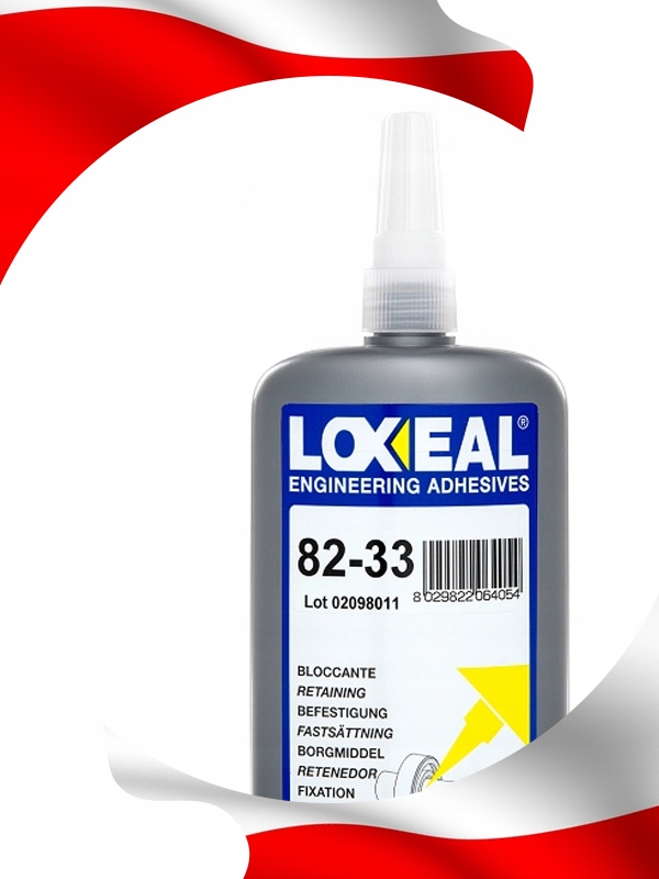 KLEJ DO ŁOŻYSK TULEI PIAST LOXEAL 82-33 SZYBKIE UTWARDZANIE 250 ml