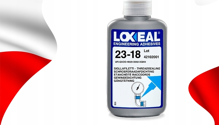 KLEJ DO GWINTÓW USZCZELNIACZ LOXEAL 23-18 ŁATWO DEMONTOWALNY 50 ml