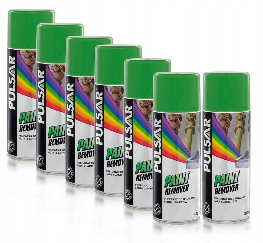 PAINT REMOVER PULSAR ŚRODEK DO USUWANIA LAKIERU FARB SPRAY 400 ml x7