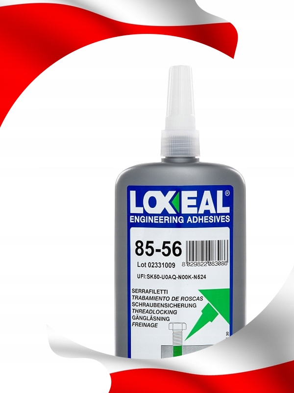 KLEJ DO GWINTÓW ŚRUB LOXEAL 85-56 MOCNY M56 2'' 250 ml