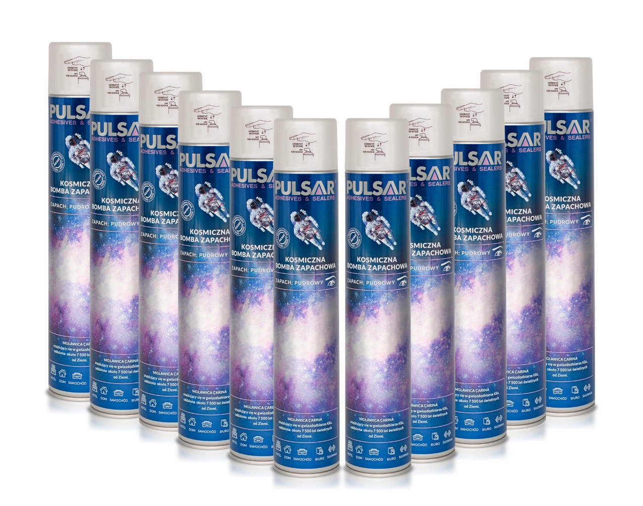 ODŚWIEŻACZ POWIETRZA SPRAY PULSAR ZAPACH DLA KOBIET PUDER 750 ml x11