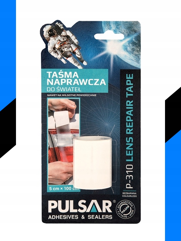 TAŚMA NAPRAWCZA DO ŚWIATEŁ COFANIA BEZBARWNA PULSAR P-310 1m