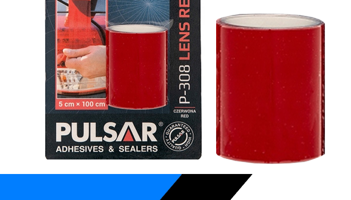 TAŚMA NAPRAWCZA DO LAMP REFLEKTORÓW CZERWONA PULSAR KP308 5x100cm