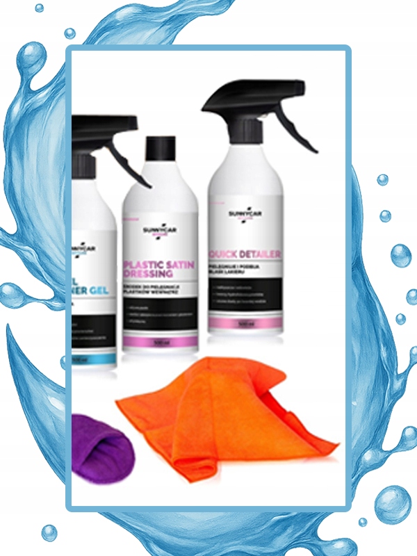 ZESTAW KOSMETYKÓW DO SAMOCHODU AUTA SUNNYCAR POMYSŁ NA PREZENT