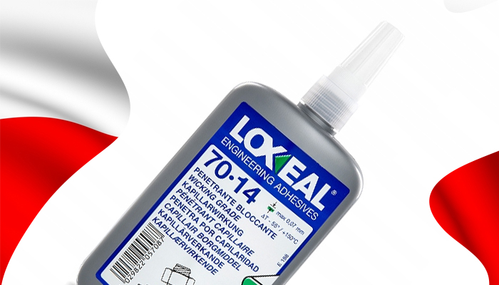 KLEJ DO GWINTÓW NAKRĘTEK ŚRUB LOXEAL 70-14 O DUŻEJ ŚREDNICY M5 250 ml