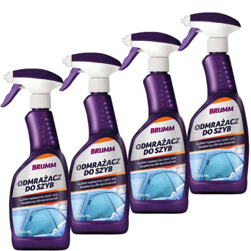 ODMRAŻACZ DO SZYB MOCNY BRUMM ATOMIZER 500 ml x4