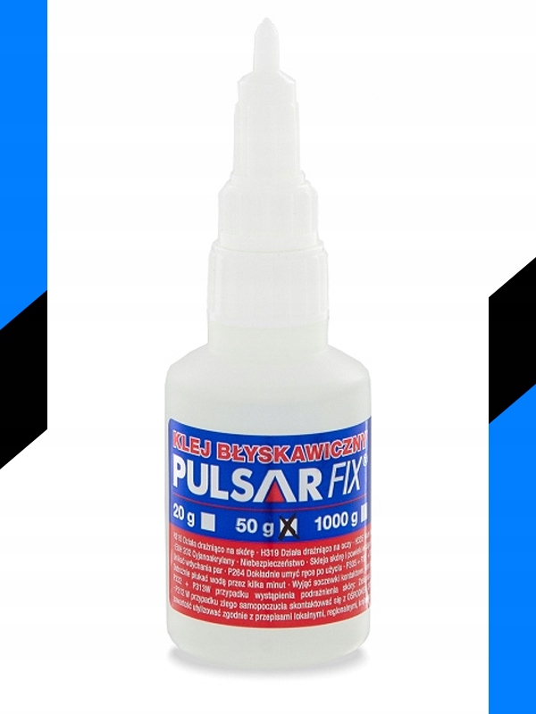 KLEJ CYJANOAKRYLOWY CA SEKUNDOWYŚREDNIA LEPKOŚĆ PULSAR FIX-07 50 g