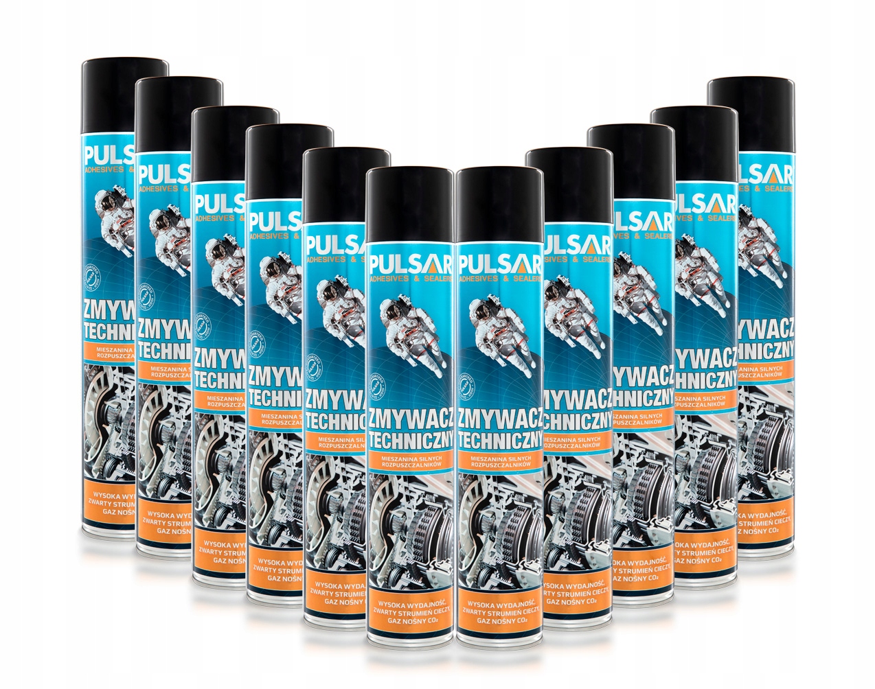 ZMYWACZ TECHNICZNY PULSAR USUWA KLEJE SMARY WOSKI OLEJE SPRAY 750 ml x11