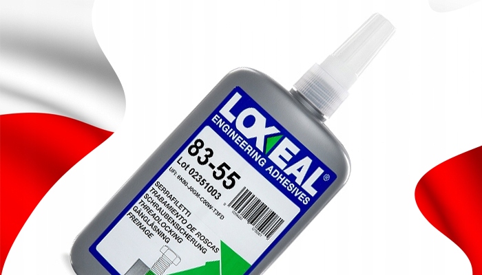 KLEJ DO GWINTÓW MOCNY LOXEAL 83-55 WYSOKA WYTRZYMAŁOŚĆ 250 ml