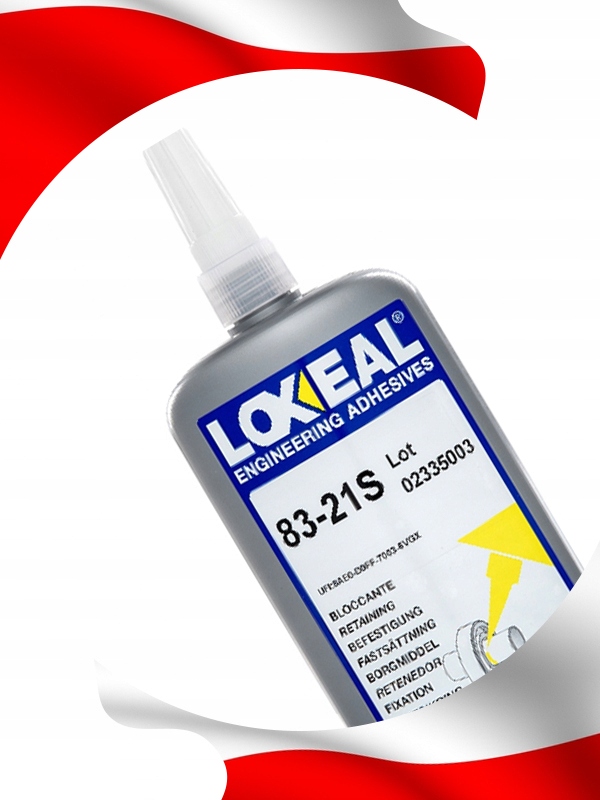 KLEJ DO ŁOŻYSK TULEI PIAST LOXEAL 83-21 DUŻA WYTRZYMAŁOŚĆ 250 ml