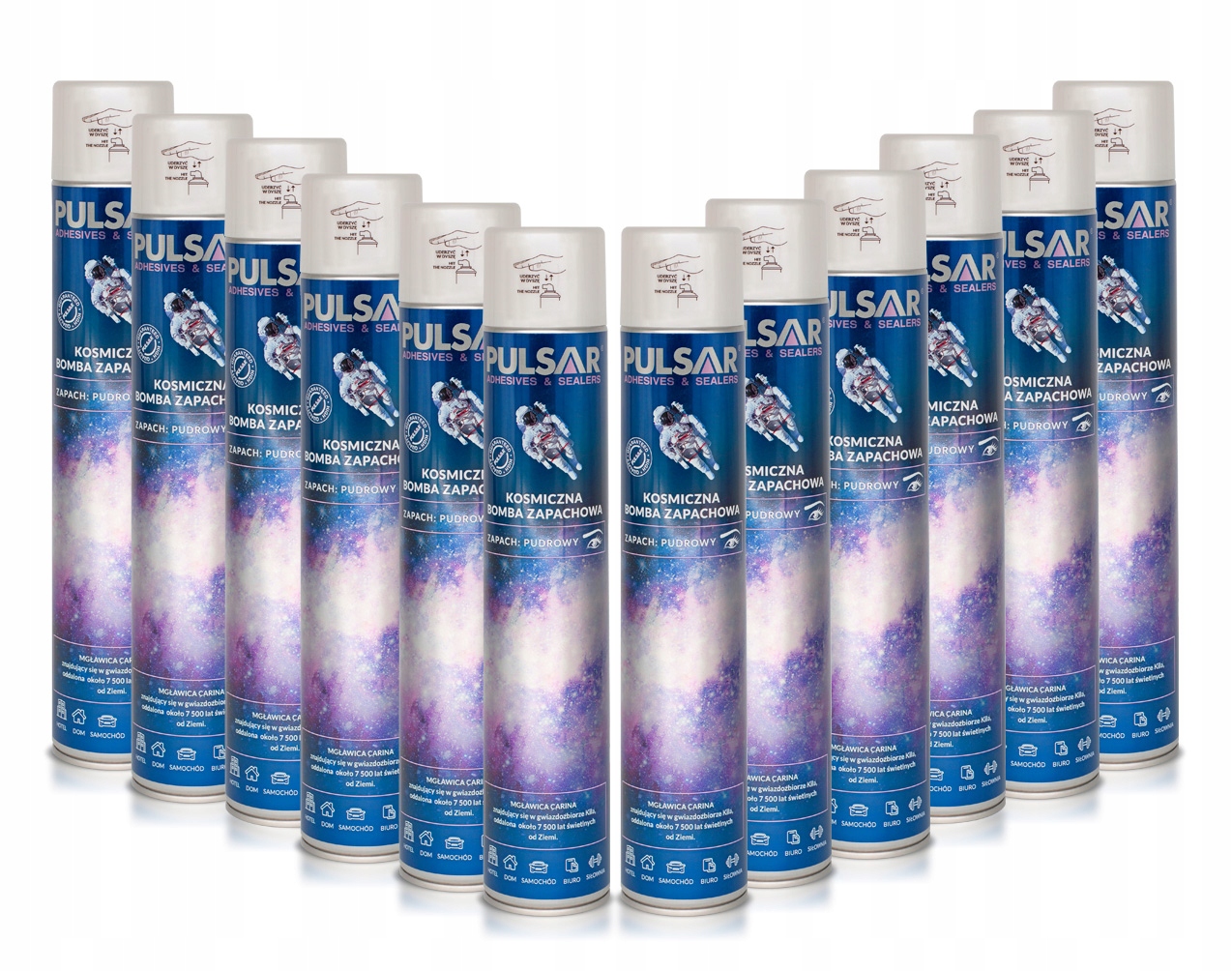 ODŚWIEŻACZ POWIETRZA SPRAY PULSAR ZAPACH DLA KOBIET PUDER 750 ml x12