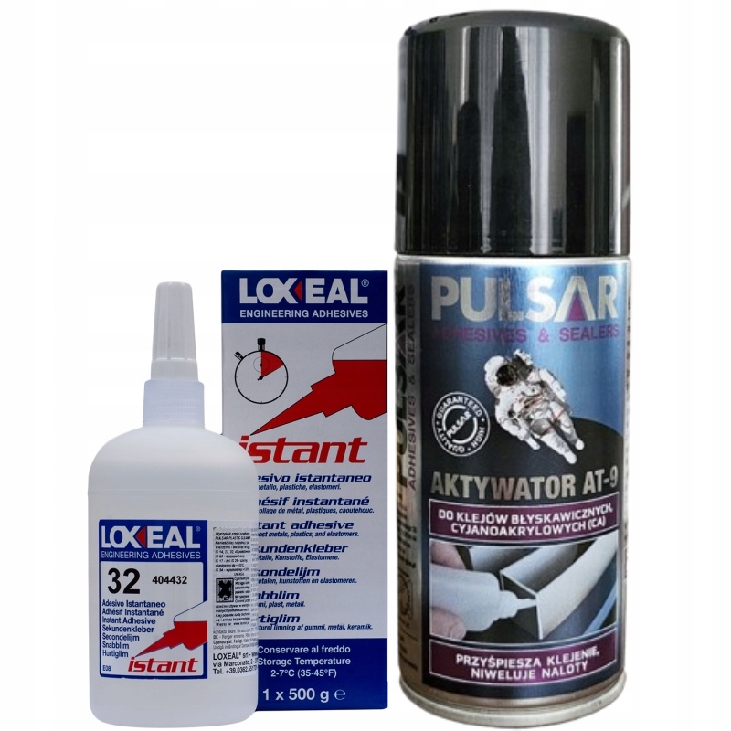 KLEJ CYJANOAKRYLOWY Z AKTYWATOREM DO PLASTIKÓW LOXEAL 32 500 g + 150 ml