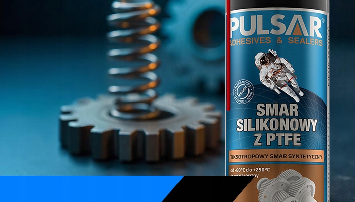 SMAR SILIKONOWY W SPRAYU Z PTFE TEFLONEM PULSAR DO USZCZELEK AGD 400 ml