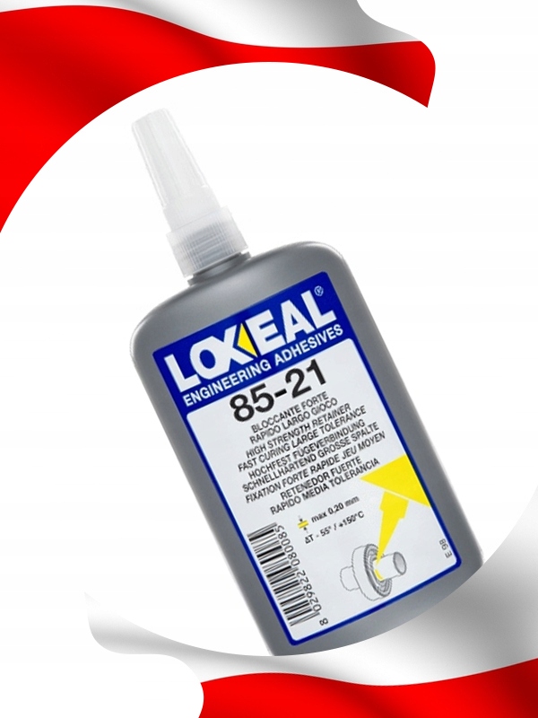 KLEJ DO ŁOŻYSK TULEI PIAST LOXEAL 85-21 MAKSYMALNA SIŁA MOCOWANIA 250 ml