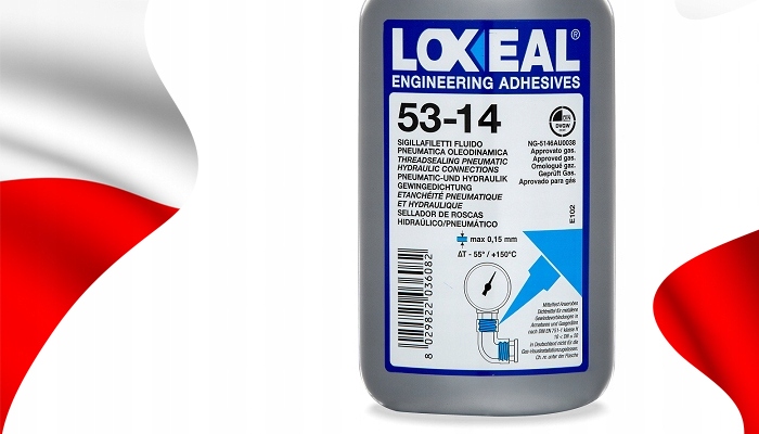 KLEJ USZCZELNIAJĄCY DO GWINTÓW RUROWYCH 3/4" LOXEAL 53-14 BRĄZOWY 250 ml