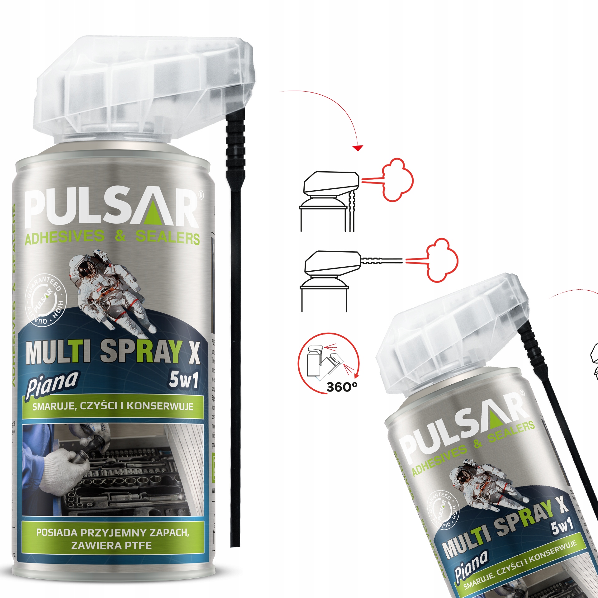 SMAR WIELOFUNKCYJNY PŁYNNY PULSAR MULTI SPRAY X PTFE AEROZOL 150 ml