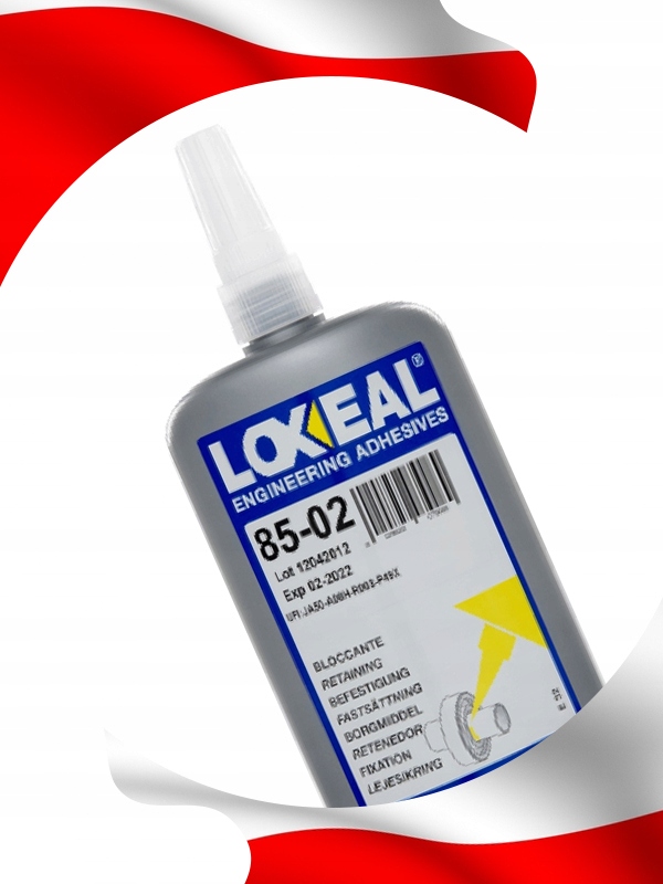 KLEJ DO OSADZANIA ŁOŻYSK TULEI WAŁÓW MOCNY LOXEAL 85-02 250 ml