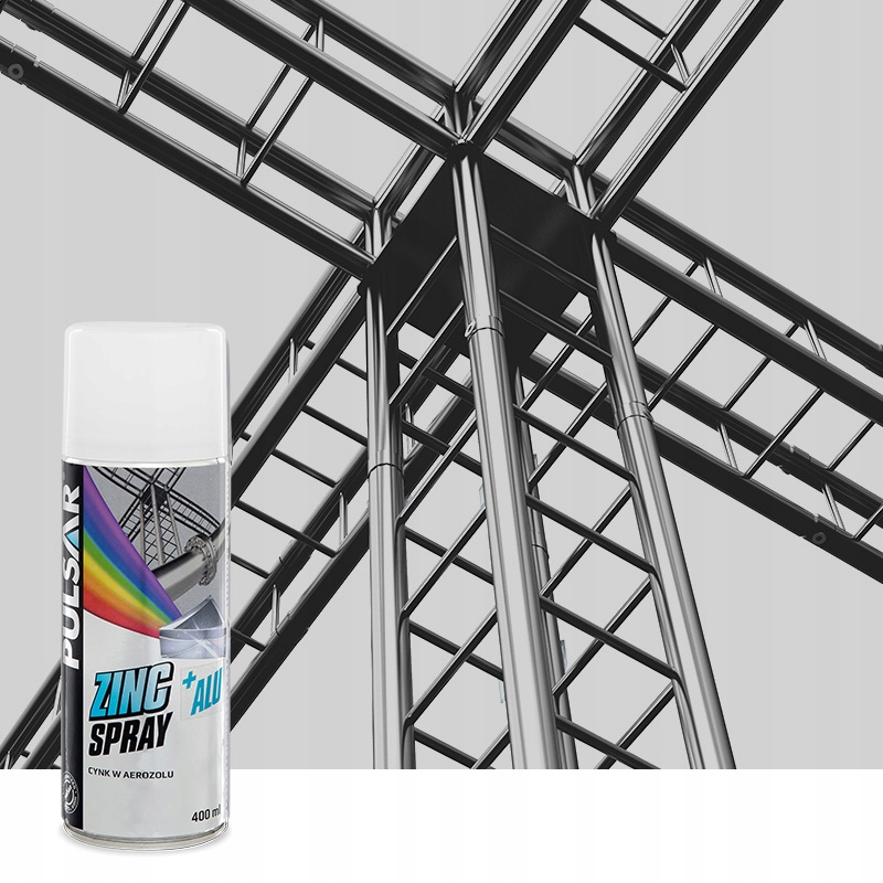 CYNK W SPRAYU + ALUMINIUM PULSAR OCYNK PODKŁAD ANTYKOROZYJNY 400 ml x7