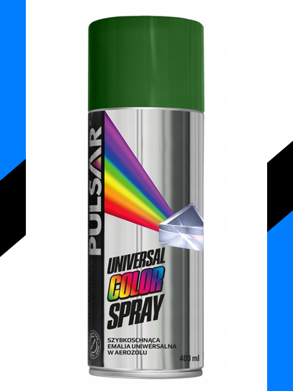 FARBA LAKIER ZIELONA POŁYSK PULSAR SPRAY RAL 6002 400 ml