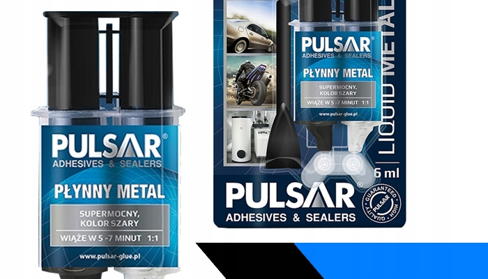 KLEJ DO METALU PŁYNNY METAL SPAWANIE NA ZIMNO EPOKSYDOWY PULSAR 6 ml