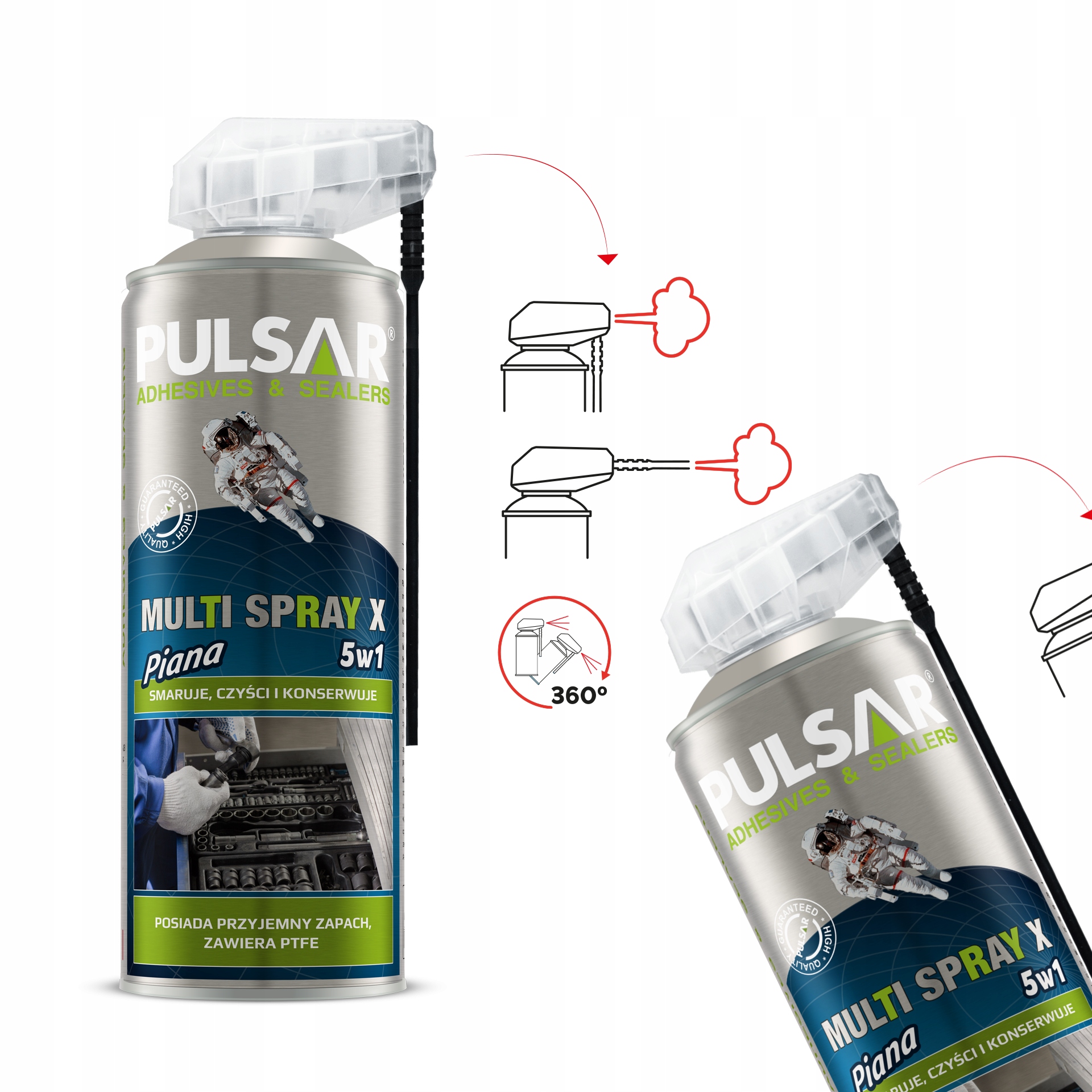 SMAR WIELOFUNKCYJNY PŁYNNY PULSAR MULTI SPRAY X PTFE AEROZOL 400 ml